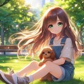 子犬と女の子🐾 2枚目