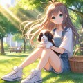 子犬と女の子🐾 8枚目