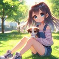 子犬と女の子🐾 9枚目