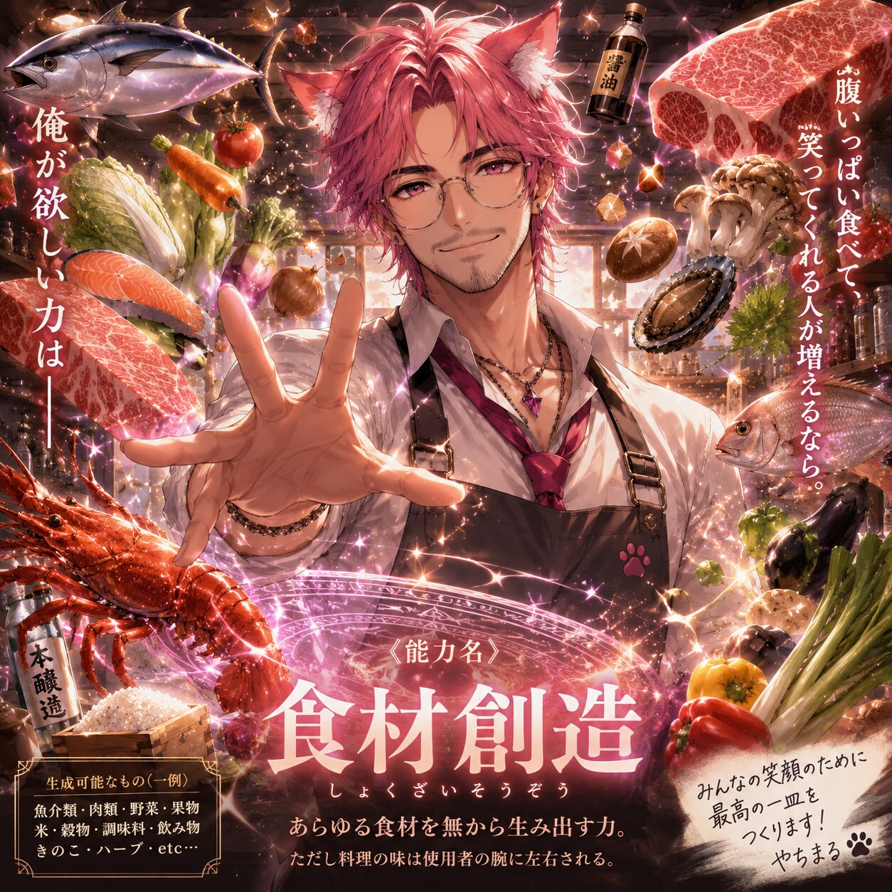 能力〜食材創造〜🍖🐟🍆🍅🌽🍎🍇🍋🍐🍻🍺