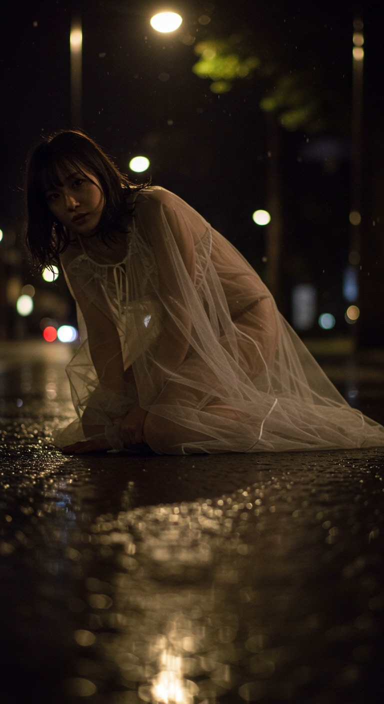 夜の歩道