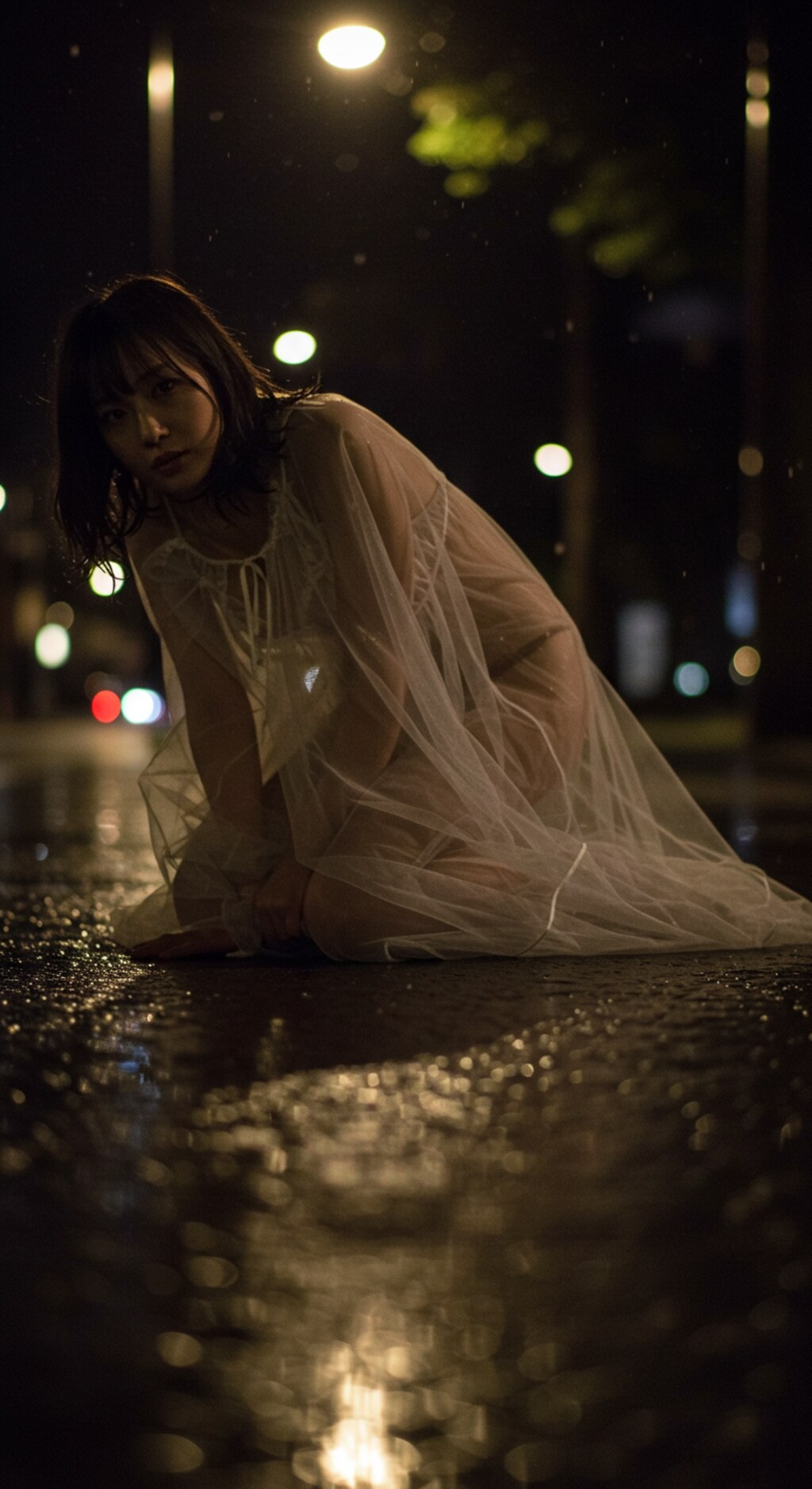 夜の歩道
