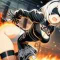 お尻を焼かれる２B 4枚目