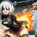 お尻を焼かれる２B 3枚目