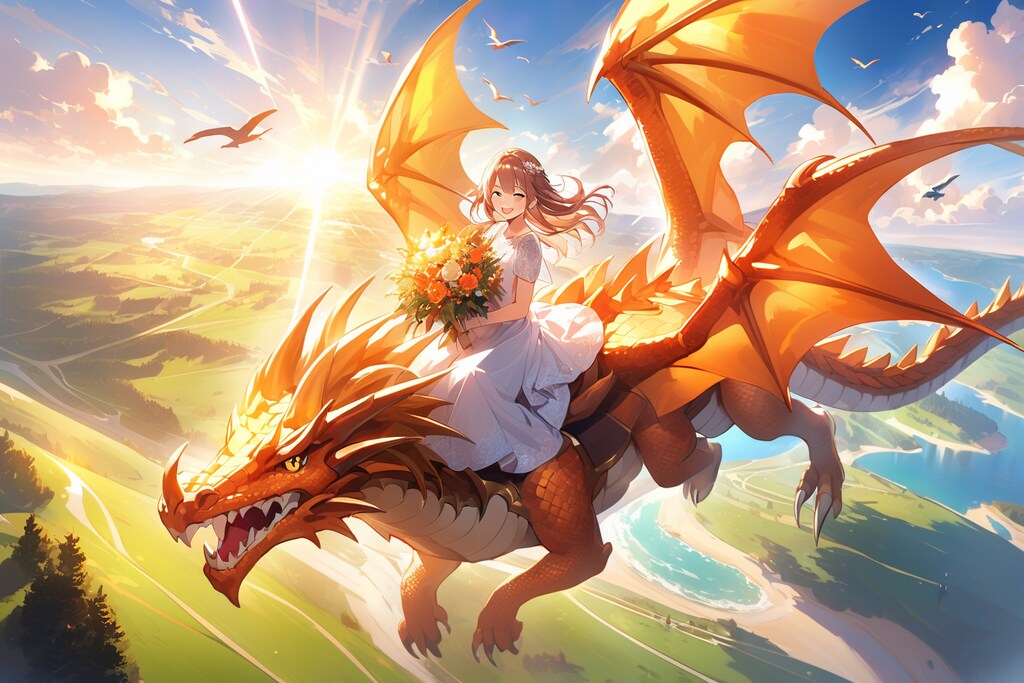 ドラゴンに乗った花嫁