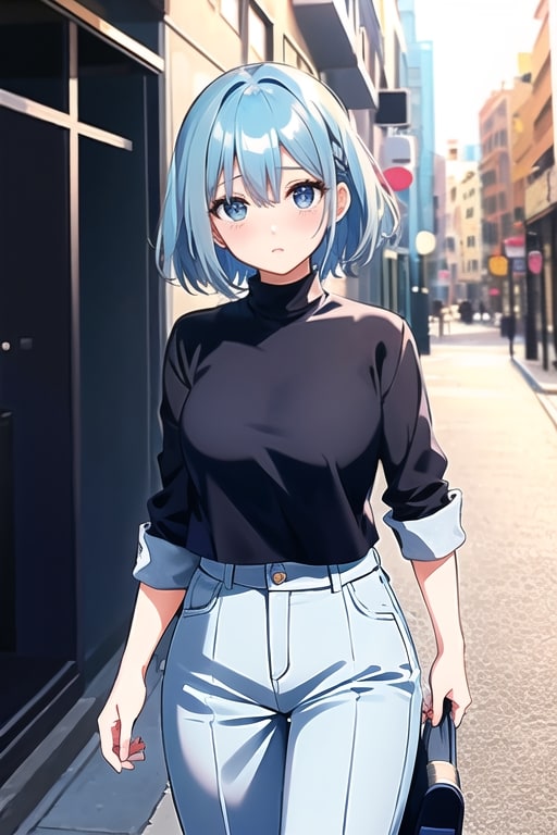 都会を歩きながら | の人気AIイラスト・グラビア