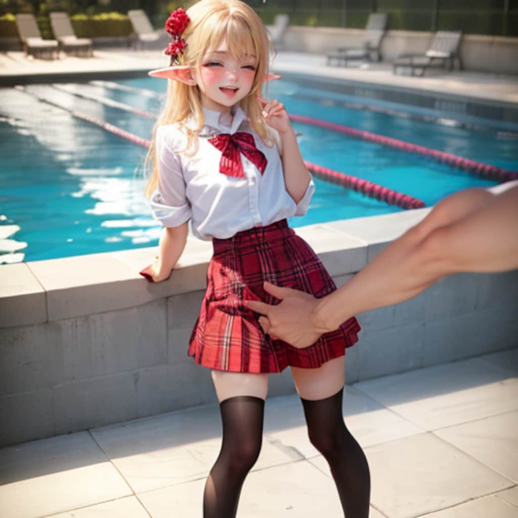 スカートの上からアソコをもまれるのは、かなり気持ちいいようです(*'ω'*)