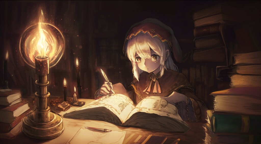 図書館で調べ物