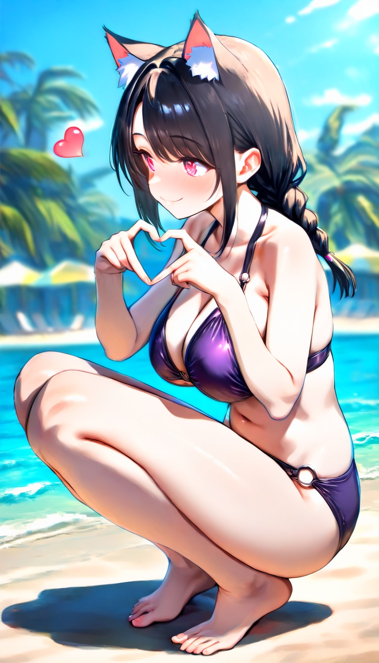 こそっと手ハート【♡】