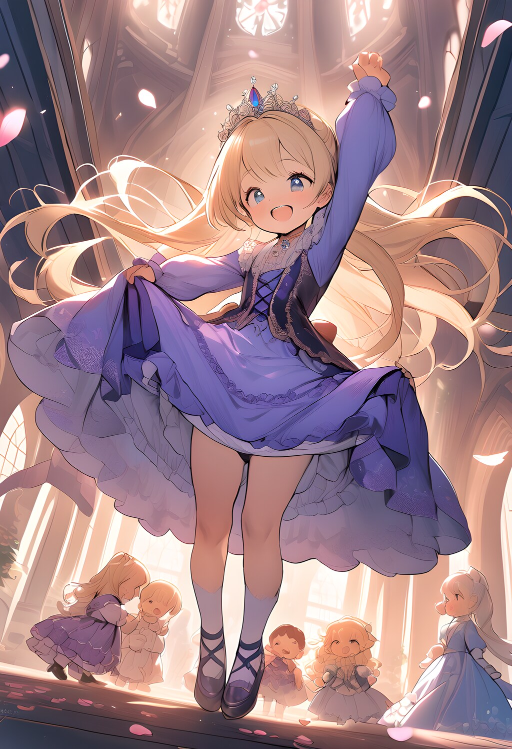 姫は人前でスカートめくる。