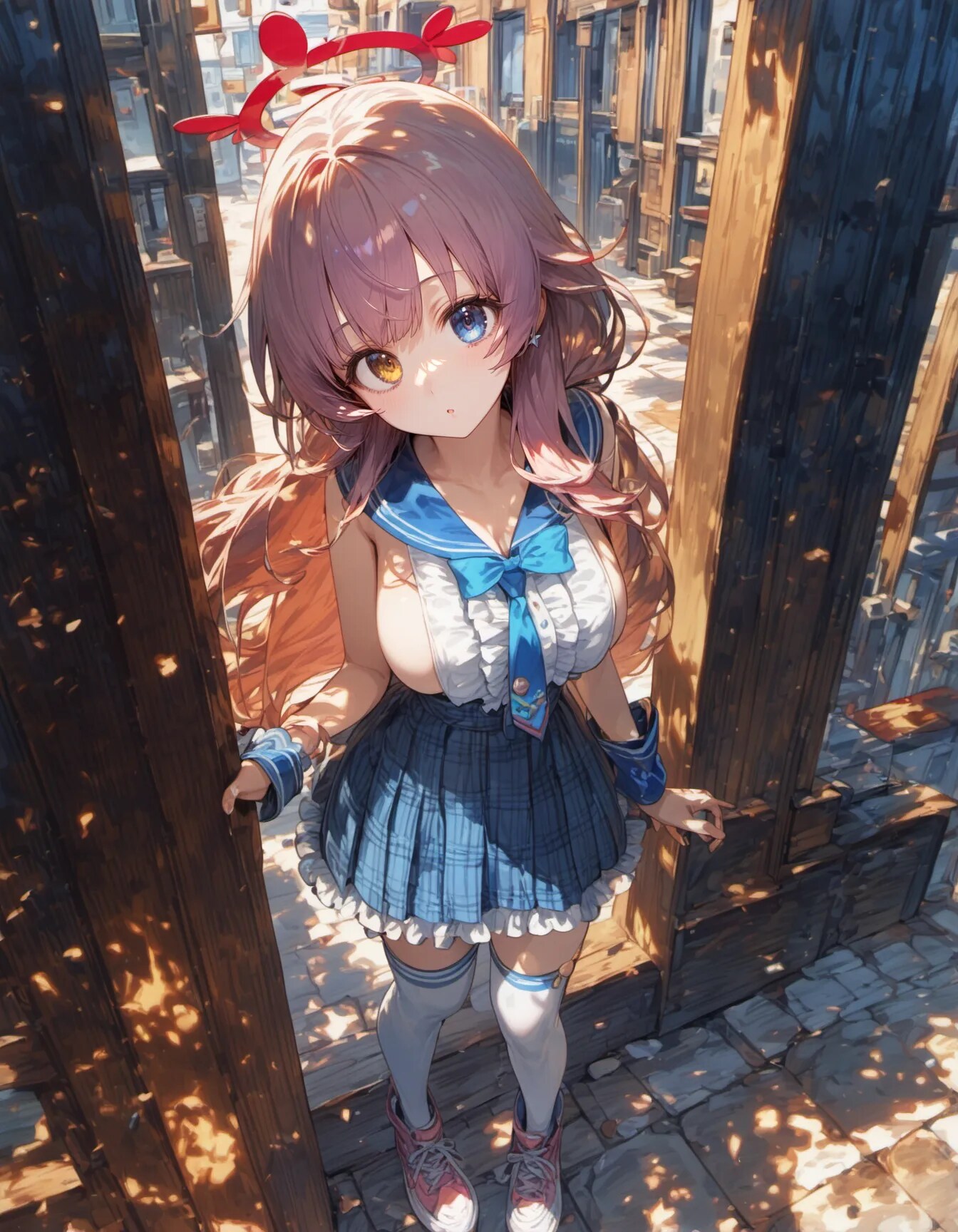 Pink-Haired Schoolgirl's Gaze | の人気AIイラスト・グラビア