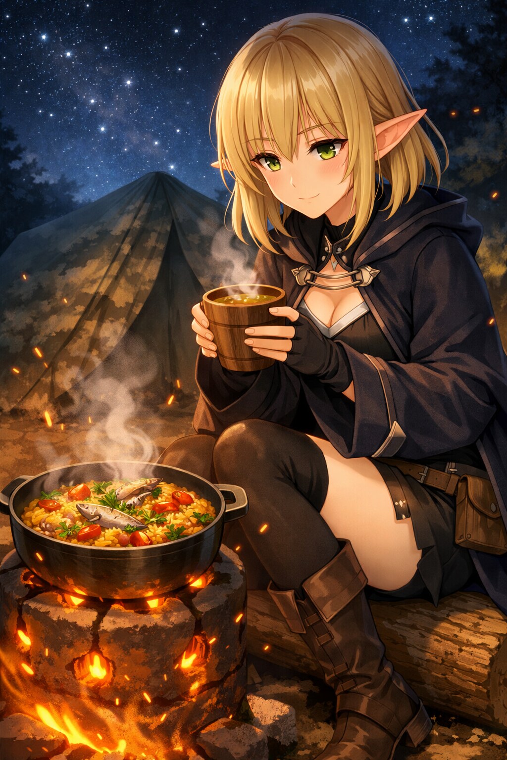 外でごちそうたいむ