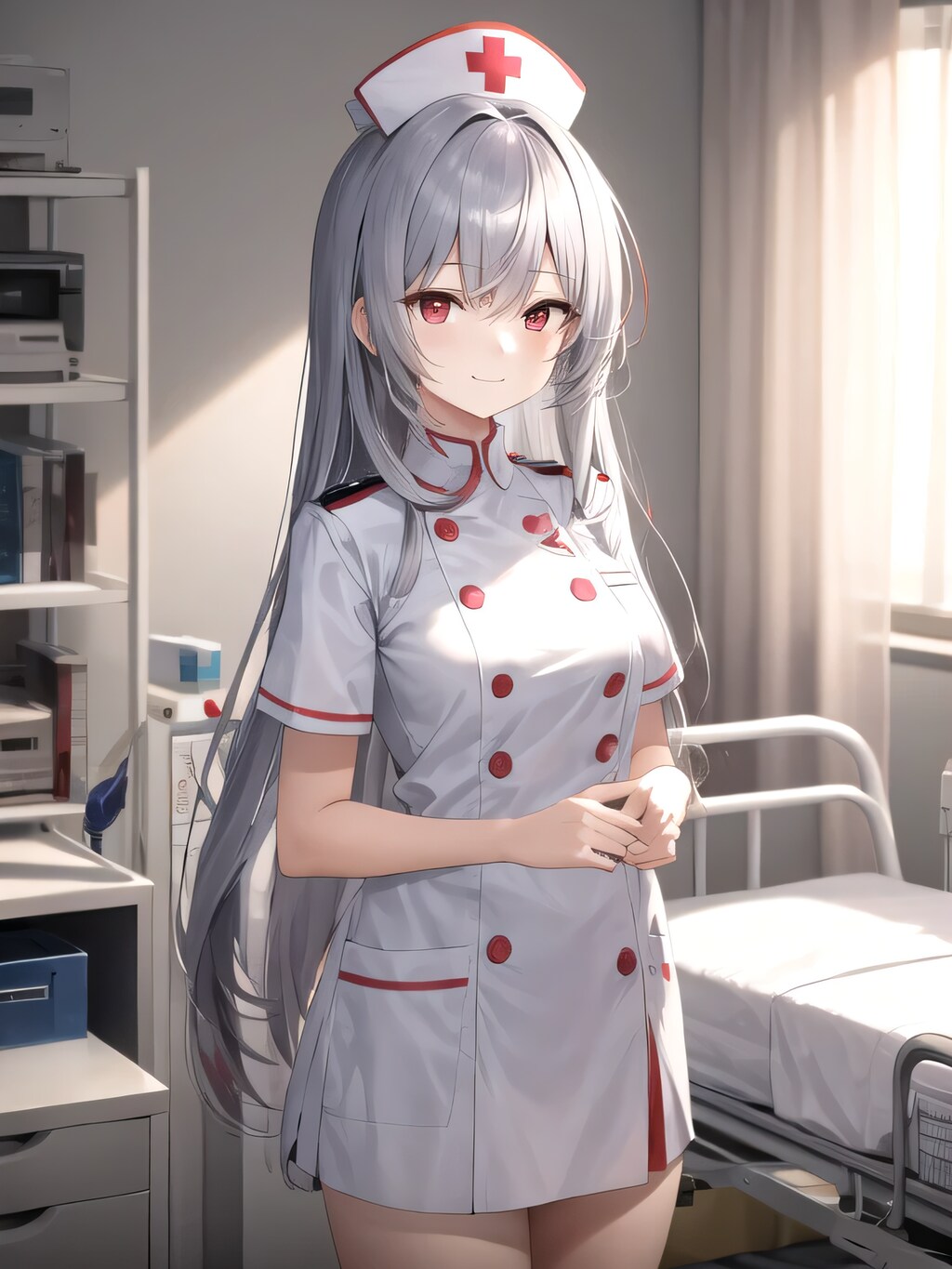 銀髪ロングで白衣の少女７