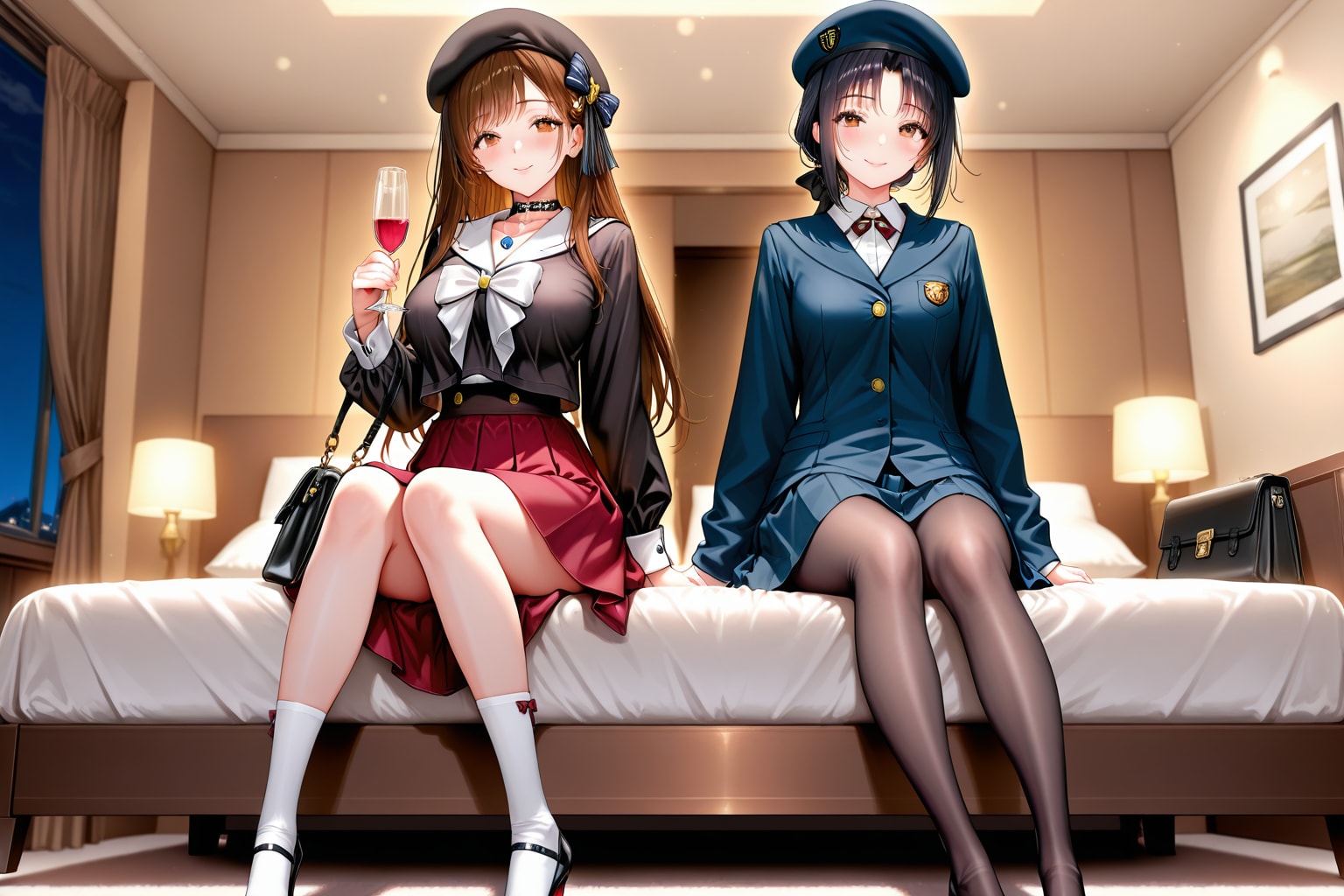 卒業式の後でラブホ女子会する大学生さん