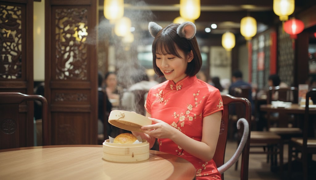 湯気の向こう側 #ねず耳にむチュウ