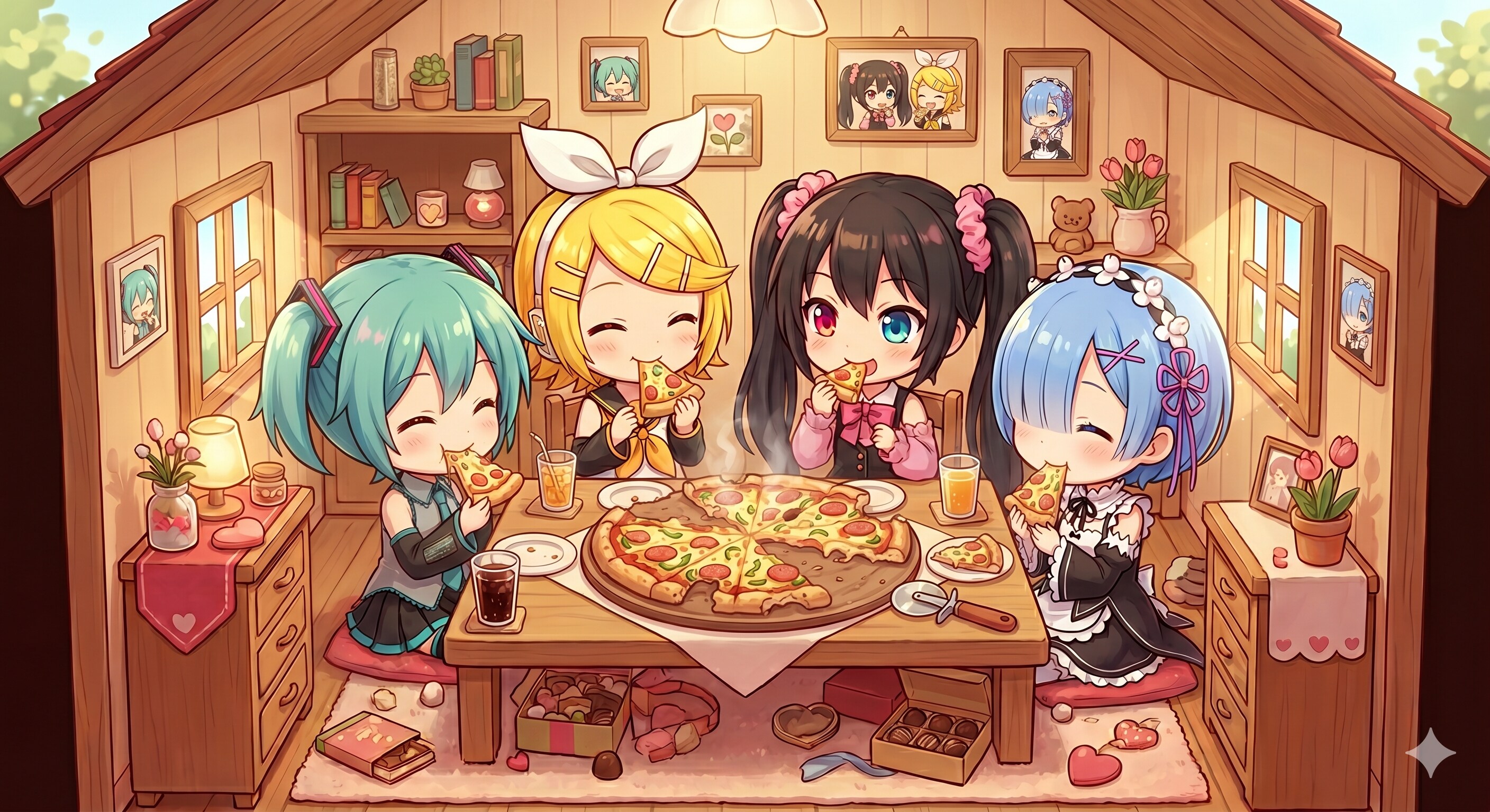 今日のお昼はピザです