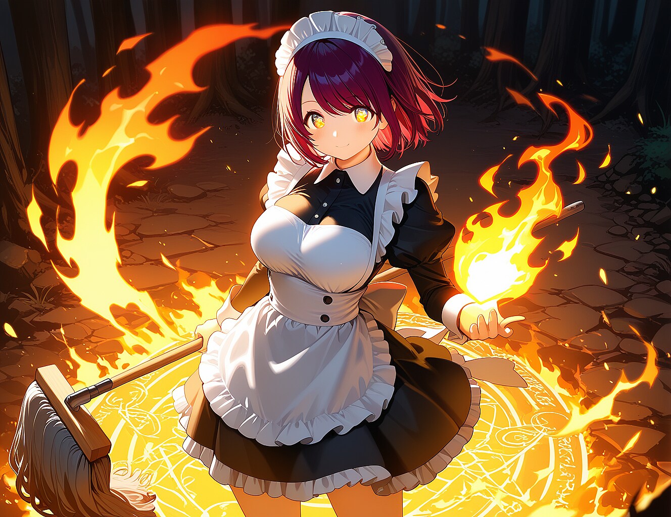 エフェクト！（武闘派メイドの芽衣ちゃん） | の人気AIイラスト・グラビア