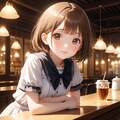 カフェにて 2枚目