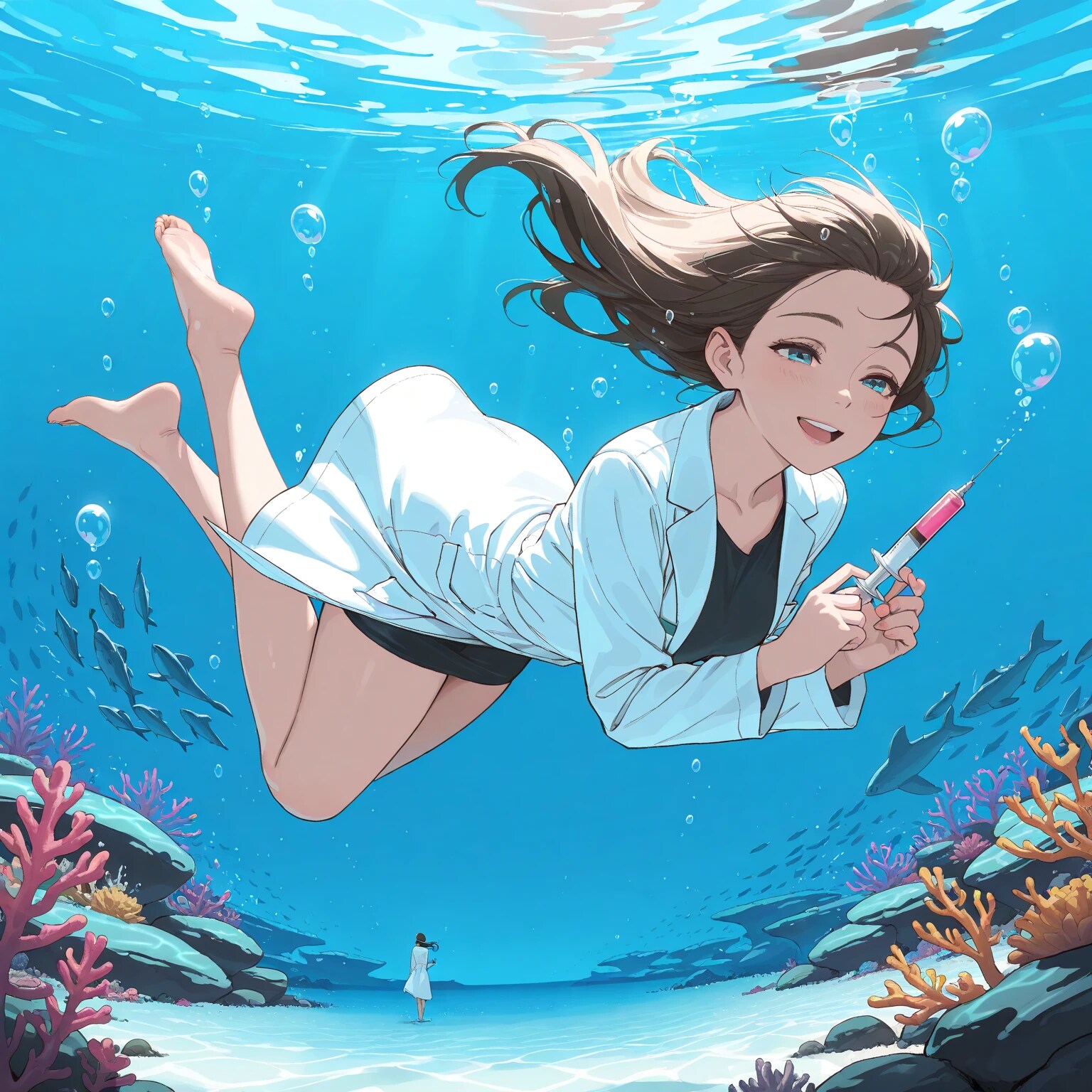 水中詰め合わせ 女医さん編 | の人気AIイラスト・グラビア