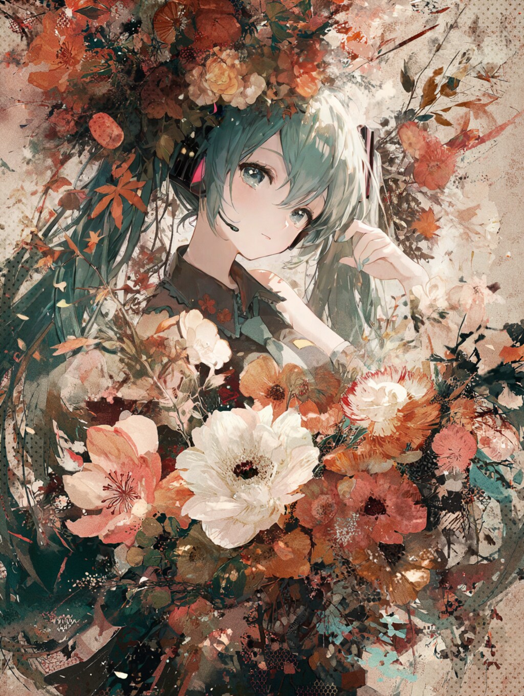 Autumn Flower Collage