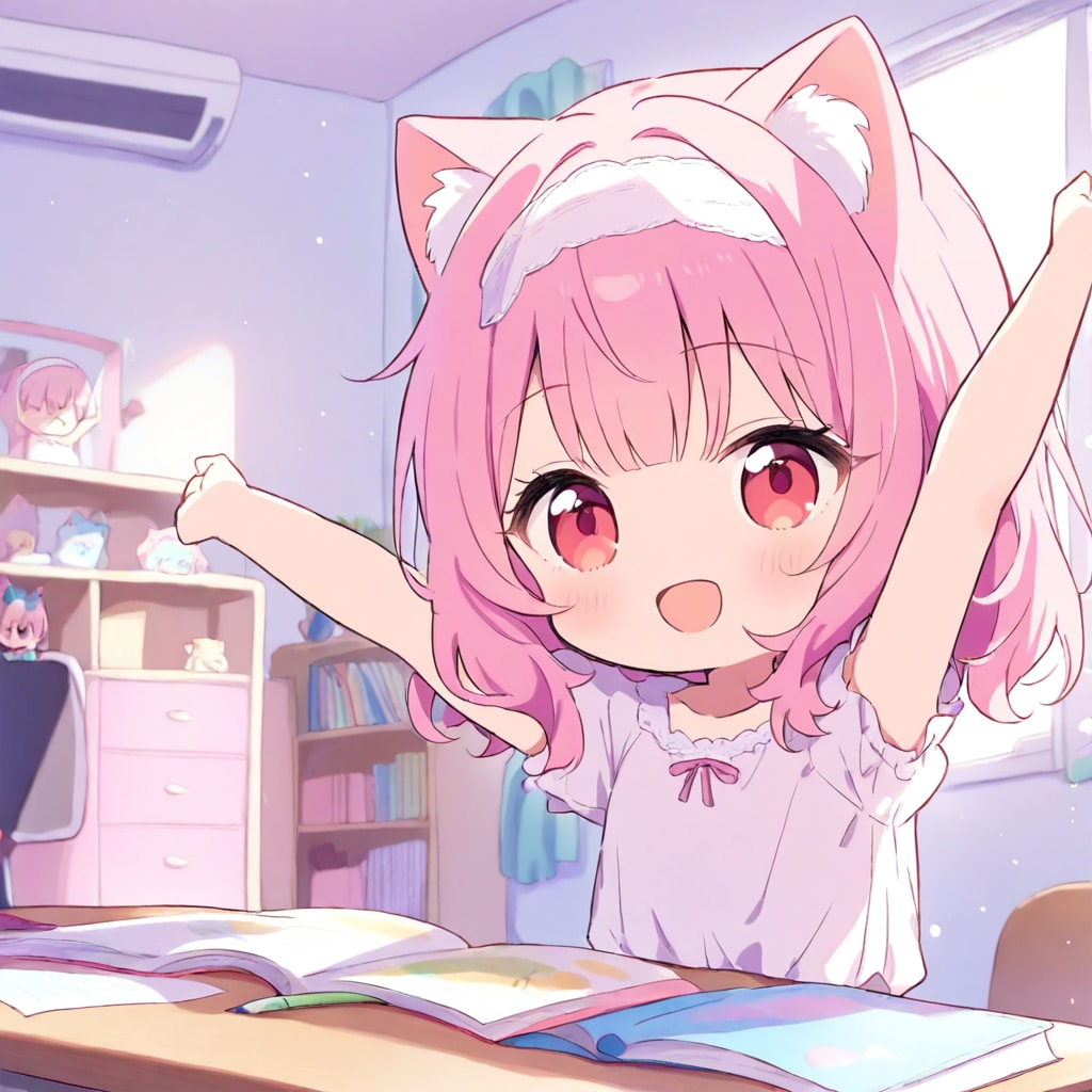 ふぅー！宿題終わった―！