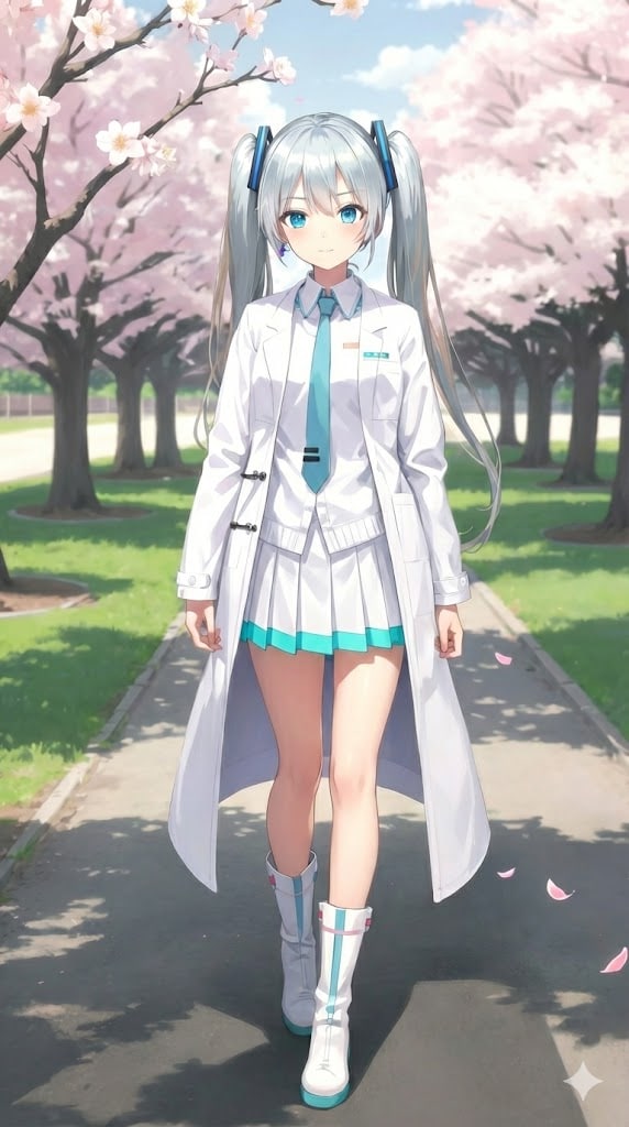 白いコートの雪ミクさん | の人気AIイラスト・グラビア