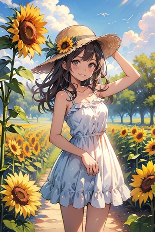 ひまわり畑でつかまえて