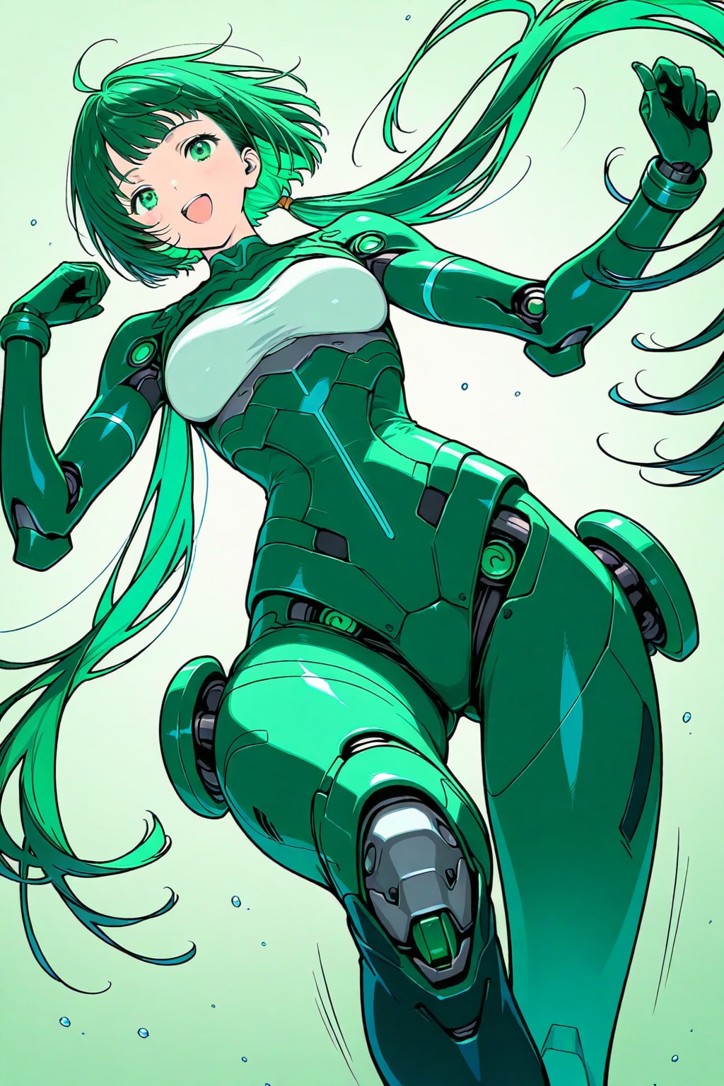 ちちぷい生成メカ娘　Dancer Green2 | の人気AIイラスト・グラビア