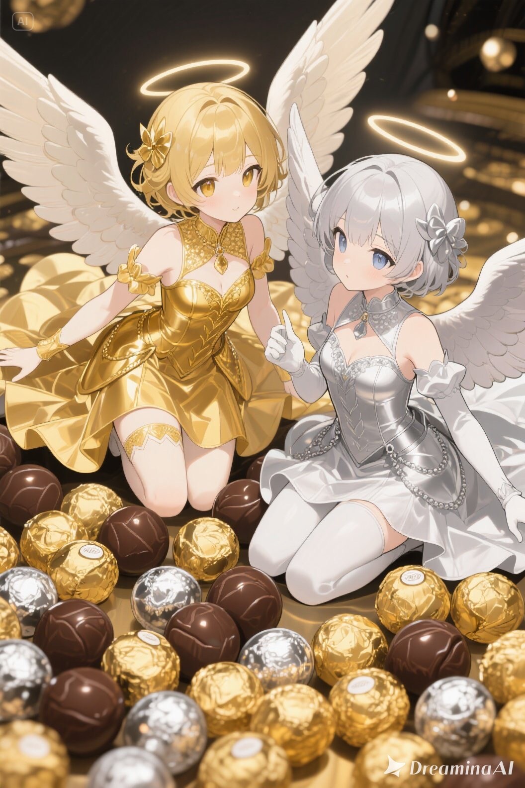 金と銀のエンゼル447 | の人気AIイラスト・グラビア