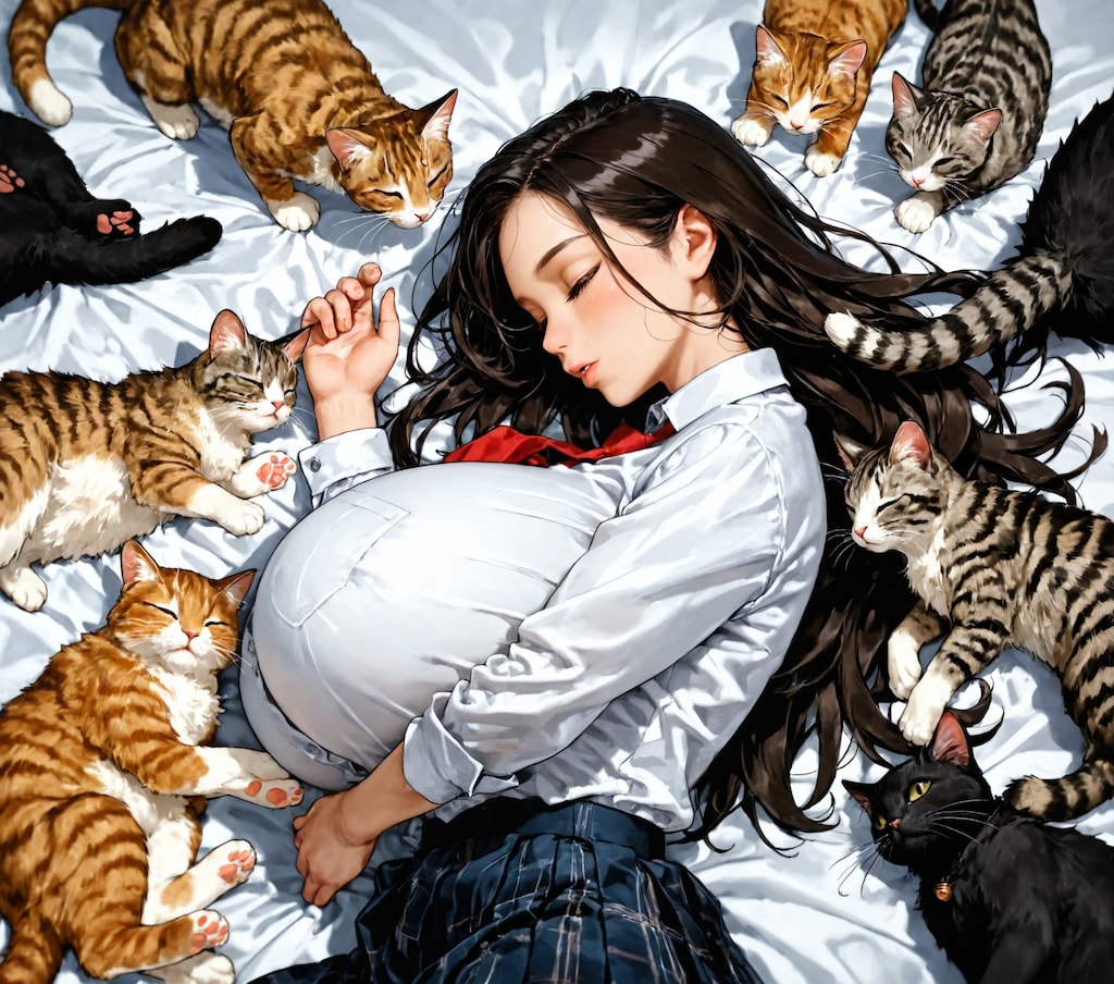 着替前寝落ち、囲め囲め。