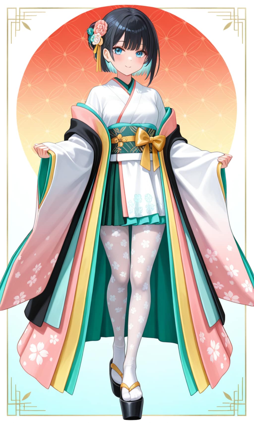 <本田ちゃん>パステル仕立ての十二単