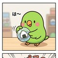 カプセルを開けるインコ 10枚目