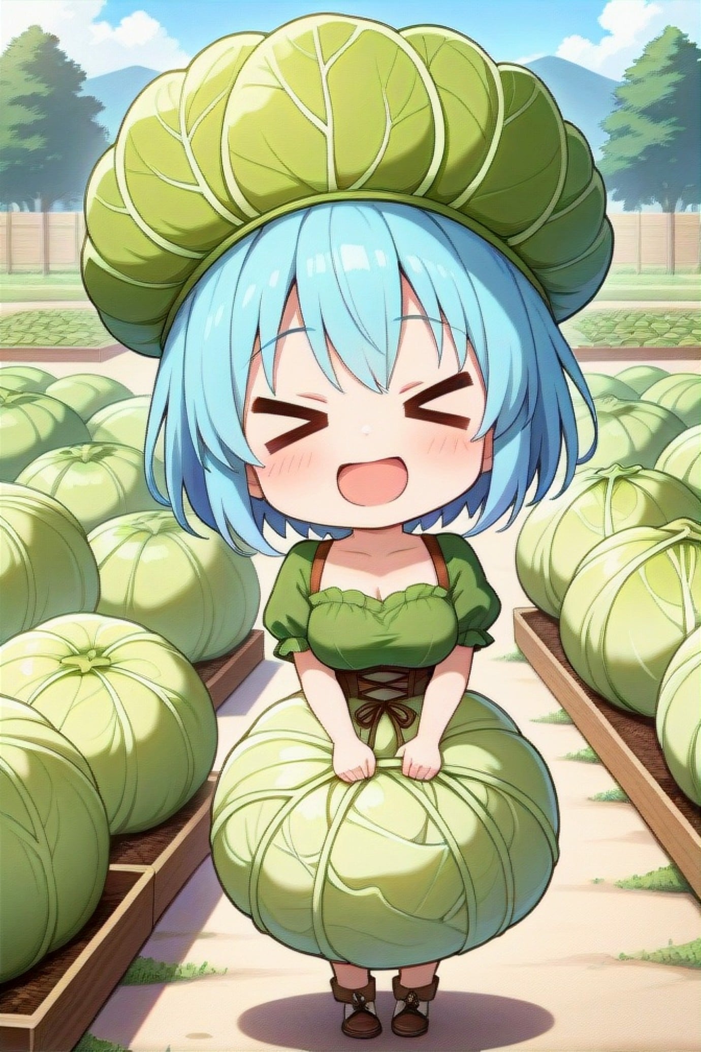 キャベツの青髪ちゃん | の人気AIイラスト・グラビア