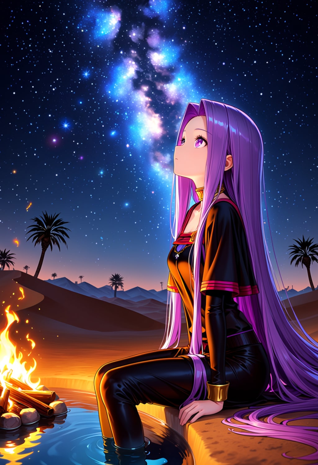 星降る砂漠の夜