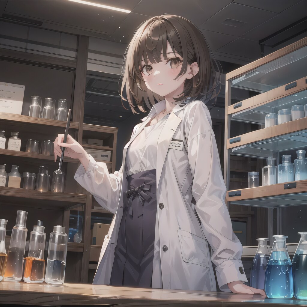 茶髪ボブで白衣の少女７