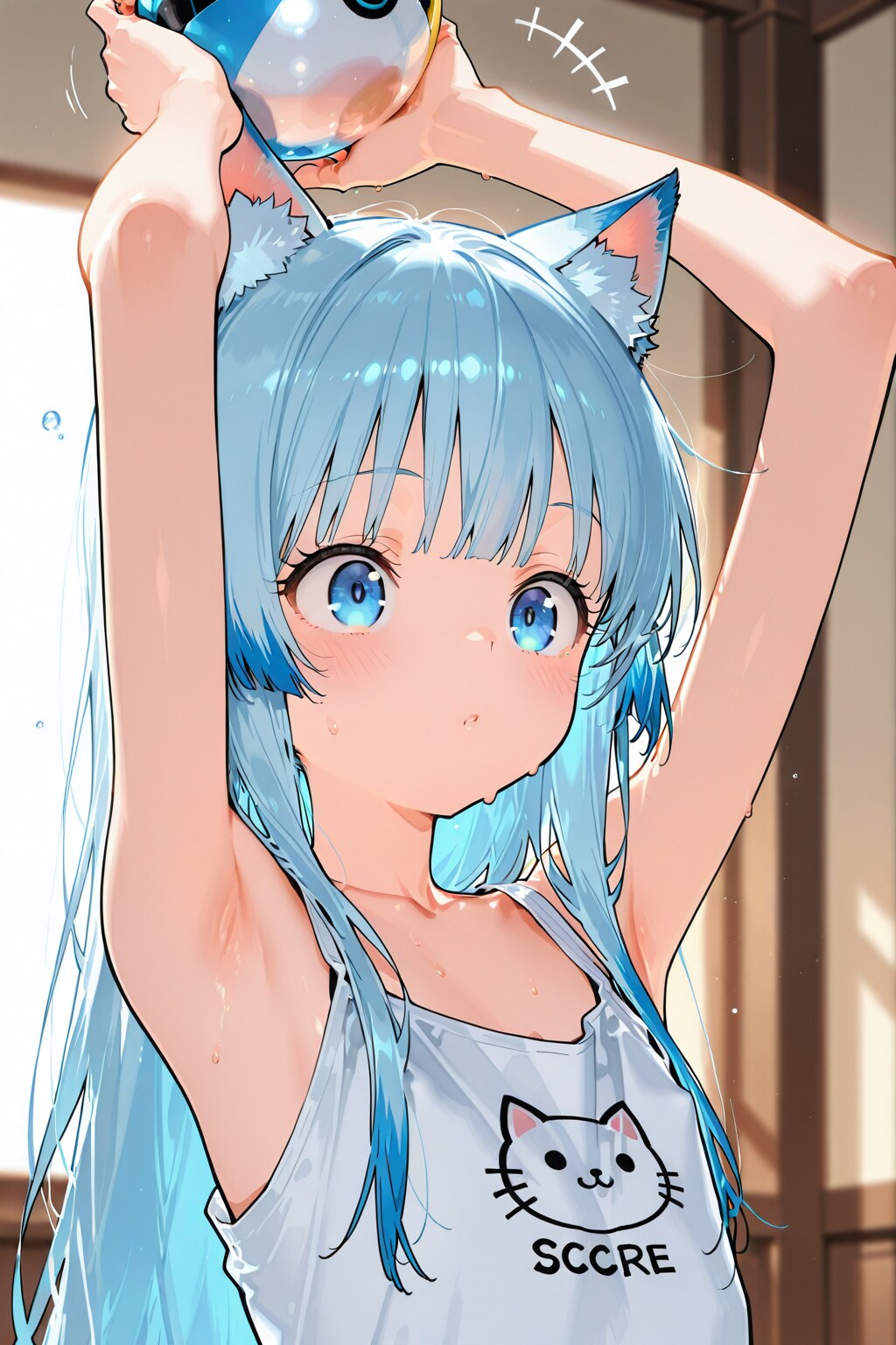 PHOENIXちゃんの次のモデルの子を捕まえる練習をするさくら | の人気AIイラスト・グラビア