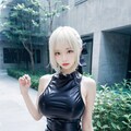 Black Leather Swim Skirt (179P) 5枚目