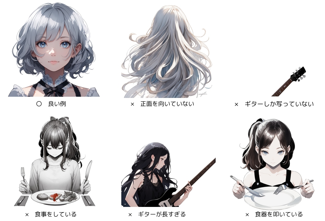 えれまゆで学ぶ証明写真の良い例・悪い例 | の人気AIイラスト・グラビア