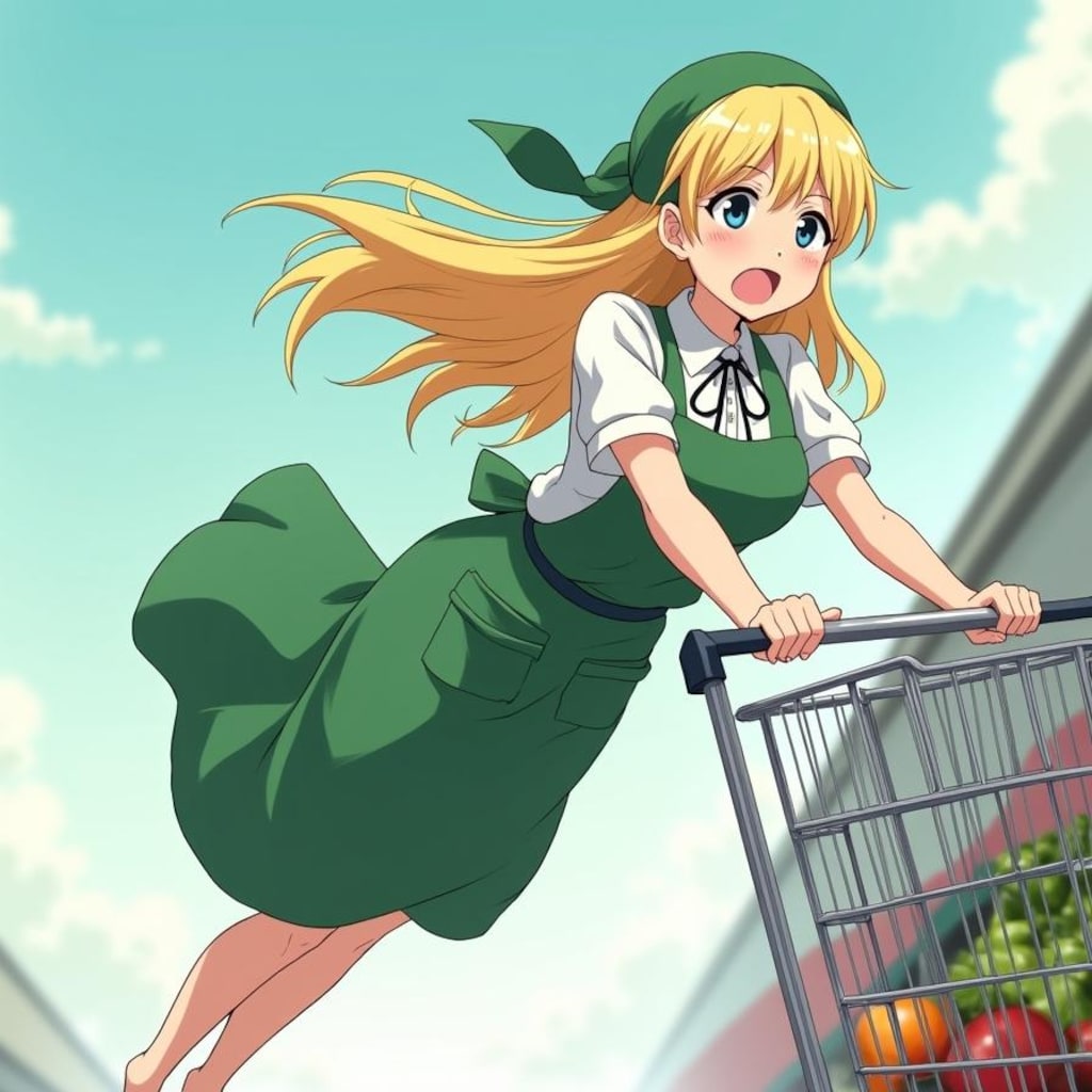 台車で遊んで激突