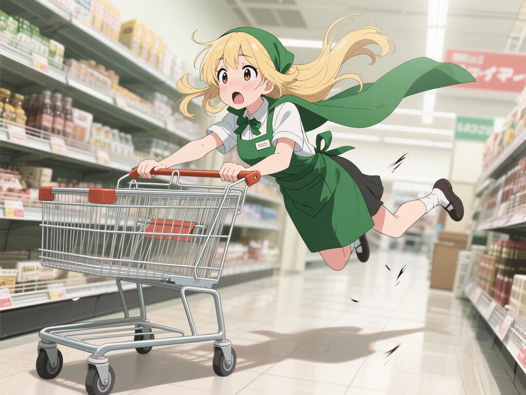 台車で遊んで激突