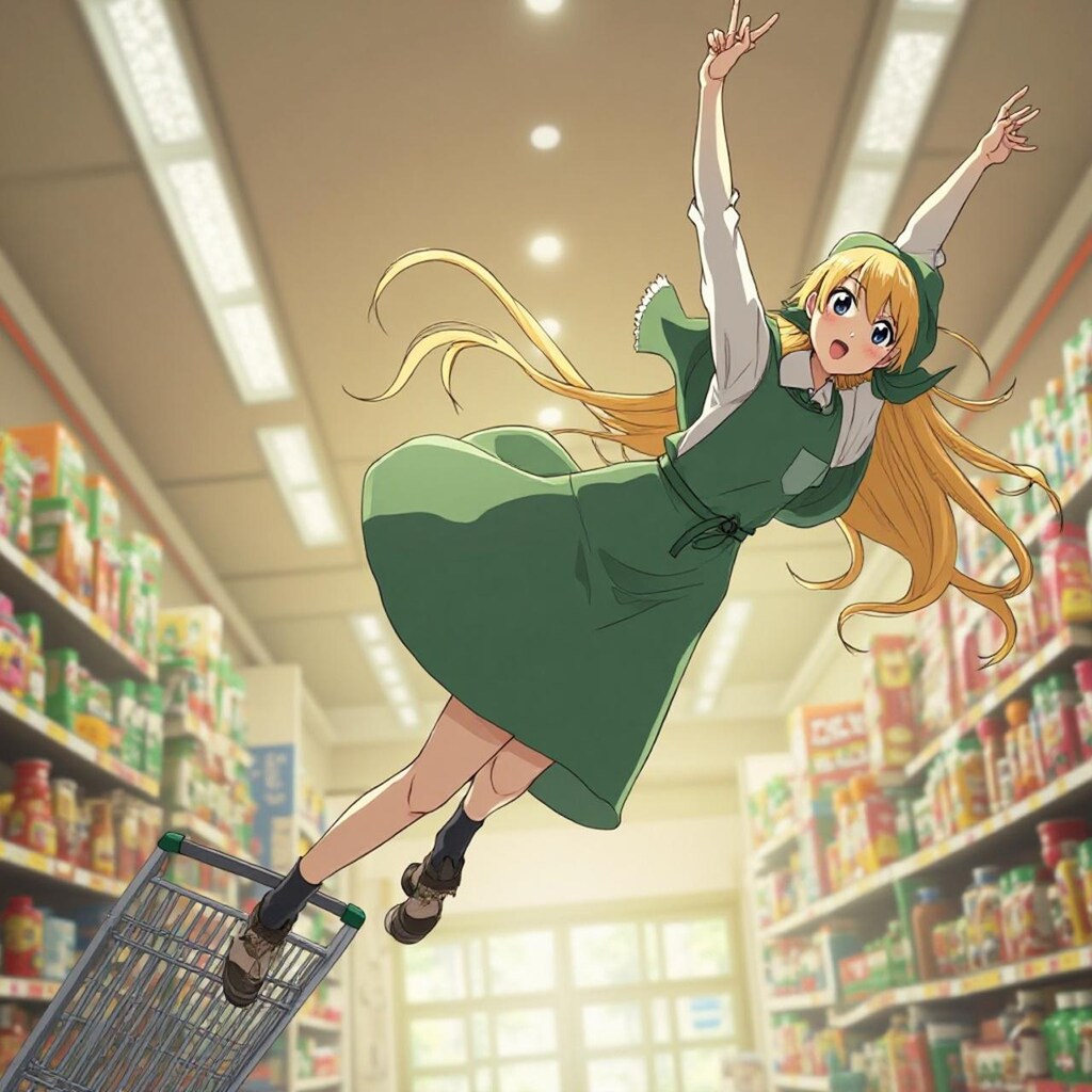 台車で遊んで激突