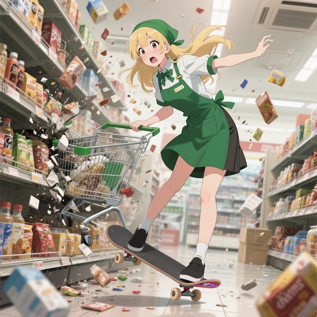 台車で遊んで激突