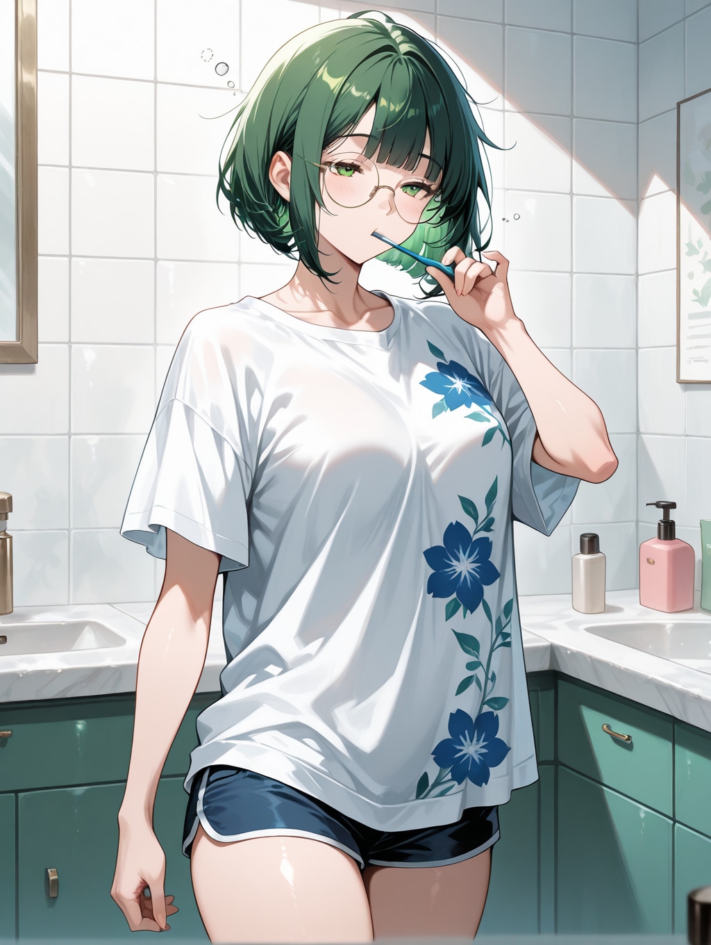 寝ぼけ顔からのモーニングルーティン