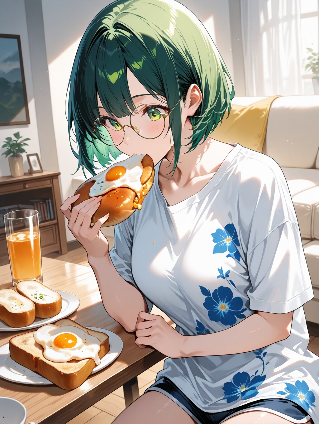 寝ぼけ顔からのモーニングルーティン