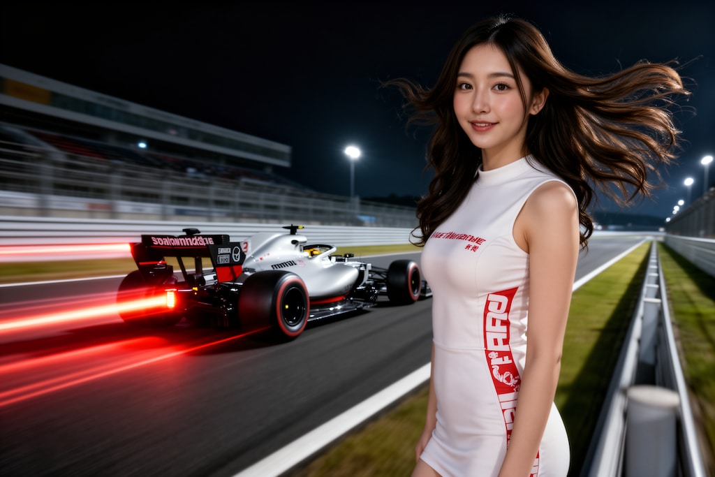 夜のサーキット