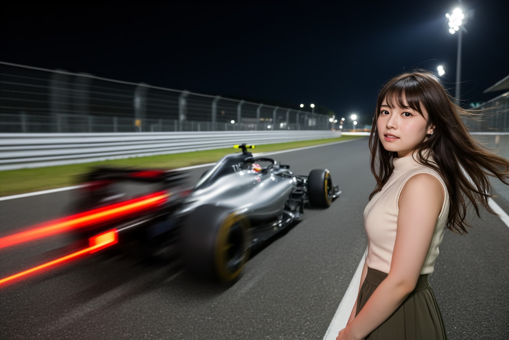 夜のサーキット