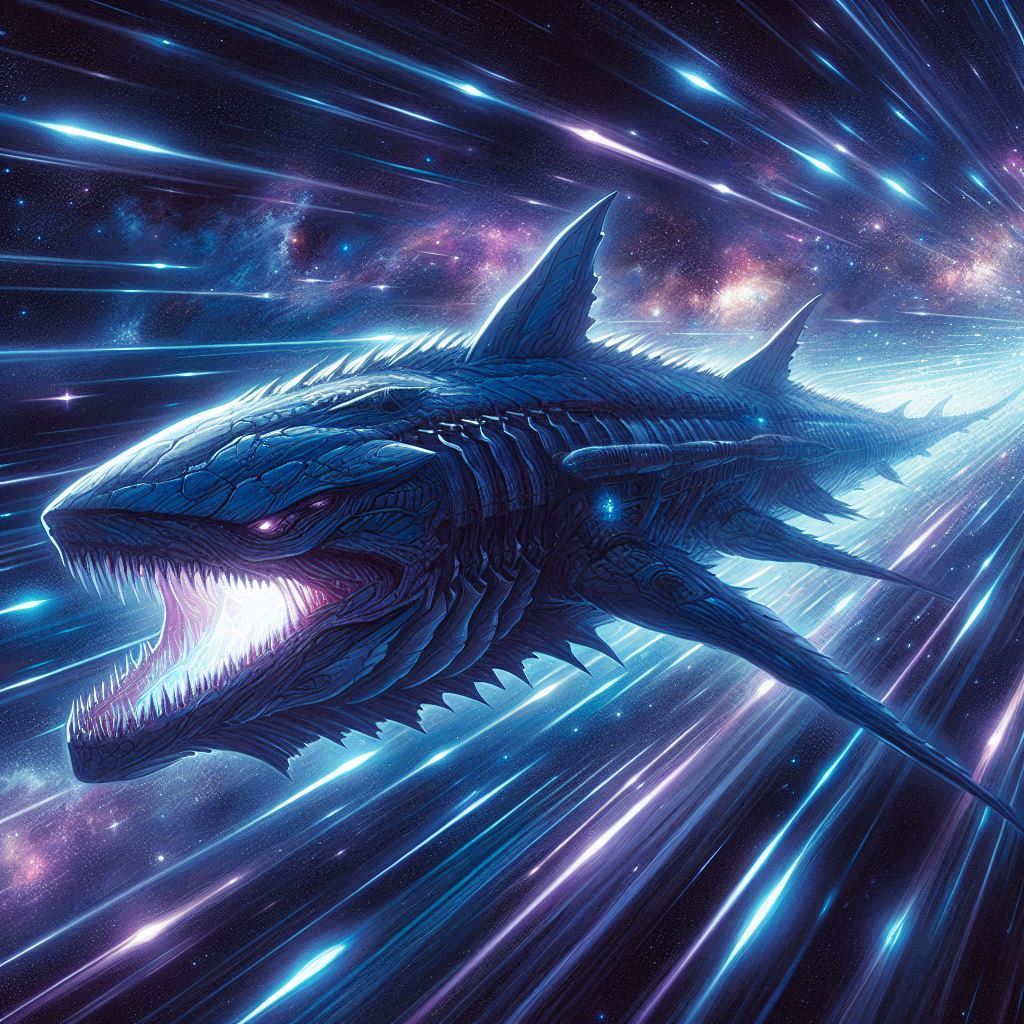 ソラを泳ぐ宇宙ザメ・・・いや？まさかマグロか！？ | の人気AIイラスト・グラビア