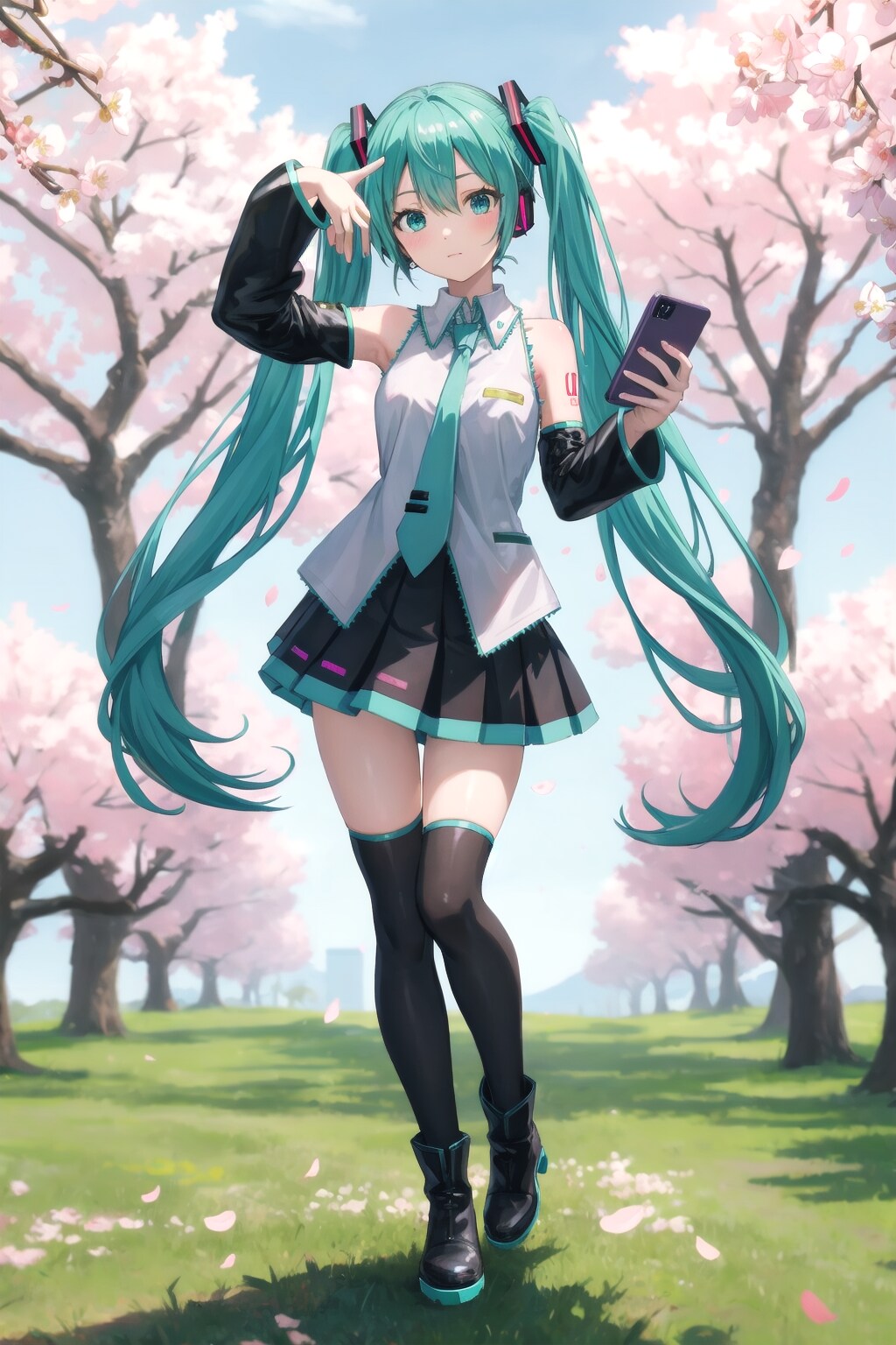 ポーズをとるミクさん