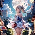 浴衣×ポニーテール企画作品です 2枚目