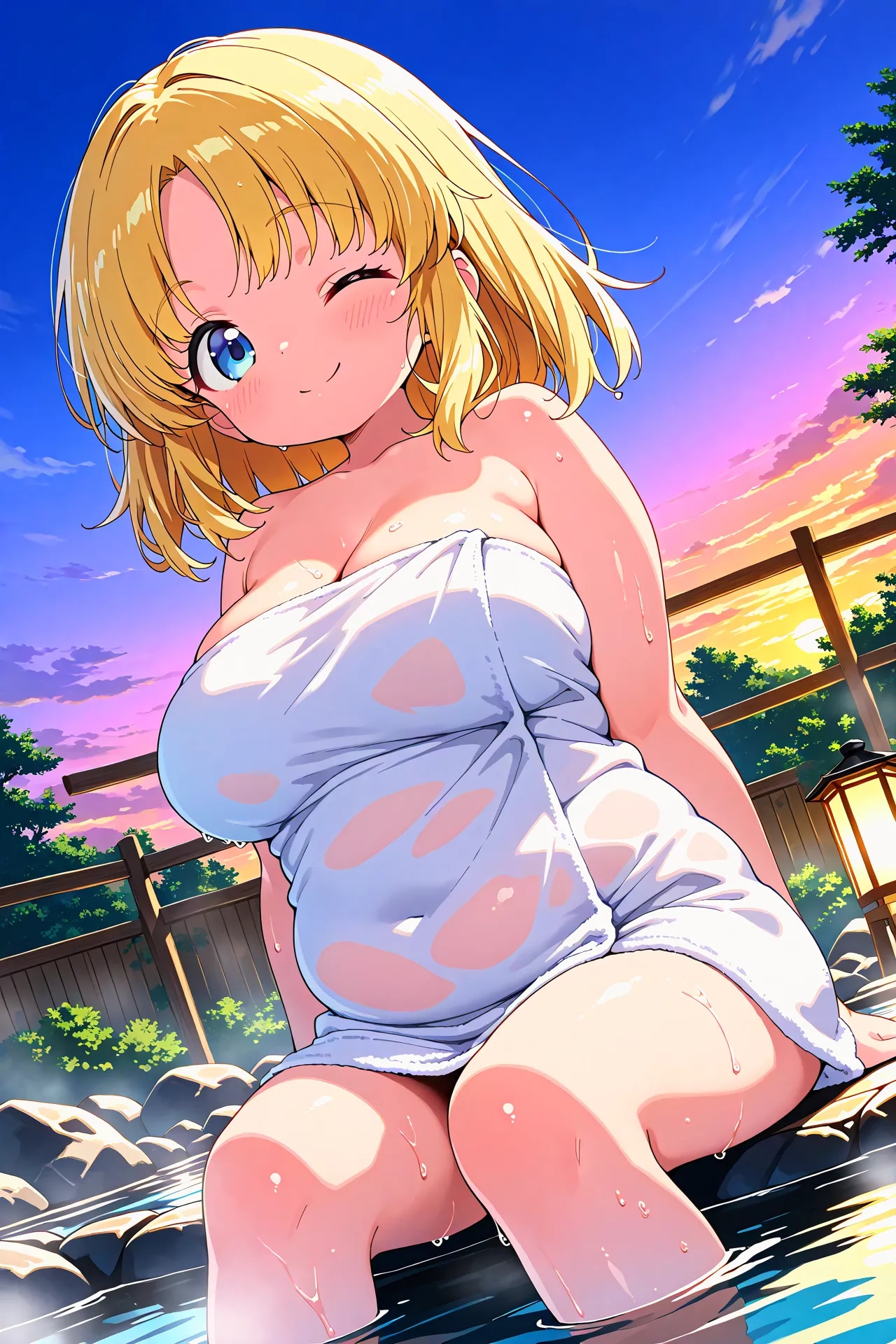 まりあちゃんと露天風呂